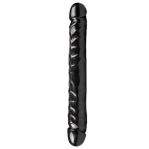 Afbeelding van Jr. Veined Double Header Dildo - Zwart van het merk The Classics