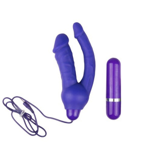 Afbeelding van Dubbele Realistische Vibrator - Paars van het merk You2Toys