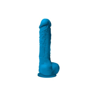 Afbeelding van Colours Pleasures Realistische Dildo Met Balzak - 13 cm - Blauw van het merk NSNovelties