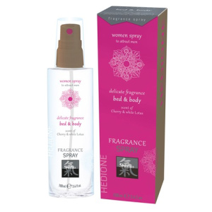 Afbeelding van Feromonen Bed & Body Spray Voor Vrouwen - Kers & Witte Lotus van het merk Shiatsu