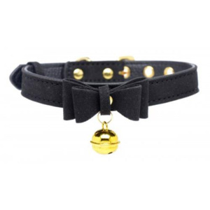 Afbeelding van Golden Kitty Collar Met Kattenbelletje - Zwart/Goud van het merk Master Series