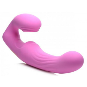 Afbeelding van U-Pulse Siliconen Vibrerende Strapless Strap-On - Roze van het merk Strap U