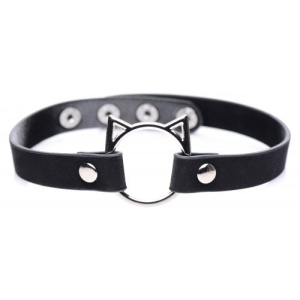 Afbeelding van Kinky Kitty Ring Slim Choker - Zwart van het merk Master Series