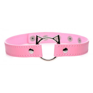 Afbeelding van Kinky Kitty Ring Slim Choker - Roze van het merk Master Series