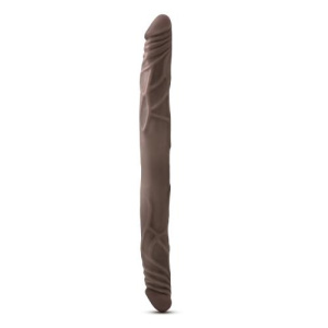 Afbeelding van Dr. Skin - Realistische Dubbele Dildo 35 cm - Chocolate van het merk Dr Skin