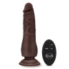 Afbeelding van Dr. Skin - Dildo Met Afstandsbediening - Invoerdiepte 18 cm - Chocolate van het merk Dr Skin