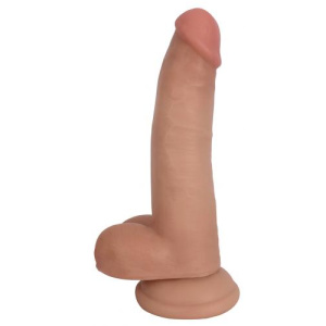 Afbeelding van Realistische Dildo Met Balzak 21 CM - Beige van het merk Bareskin