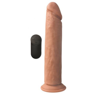 Afbeelding van Vibrerende XL Dildo Met Zuignap - Huidskleur van het merk Big Shot