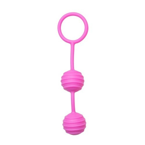 Afbeelding van Vaginale Balletjes Horizontale Ribbels - Roze van het merk Easytoys Geisha Collection