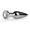 Afbeelding van Metalen buttplug met diamant - zilverkleurig van het merk Easytoys Anal Collection