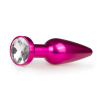 Afbeelding van Metalen buttplug met diamant - roze van het merk Easytoys Anal Collection