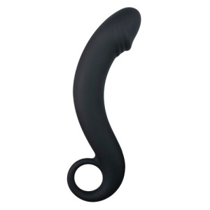 Afbeelding van Zwarte siliconen prostaat dildo van het merk Easytoys Anal Collection