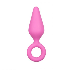 Afbeelding van Roze Buttplug Met Trekring - Medium van het merk Easytoys Anal Collection