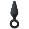 Afbeelding van Zwarte buttplug met trekring - large van het merk Easytoys Anal Collection