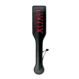 Afbeelding van Zwarte Leren Paddle XOXO van het merk Easytoys Fetish Collection