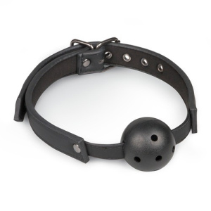 Afbeelding van Ball gag met PVC bal - zwart van het merk Easytoys Fetish Collection