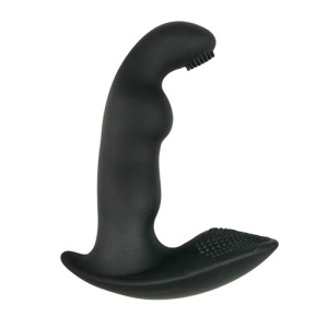 Afbeelding van Dynamic Duke Geribbelde Prostaat Vibrator - Zwart van het merk Easytoys Men Only