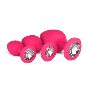 Afbeelding van Siliconen Buttplug Met Diamant - Roze van het merk Easytoys Anal Collection