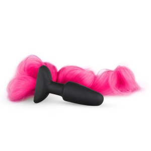 Afbeelding van Siliconen Buttplug Met Staart - Roze van het merk Easytoys Fetish Collection