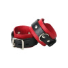 Afbeelding van Strict Leather Deluxe Black and Red Locking Cuffs van het merk Strict Leather